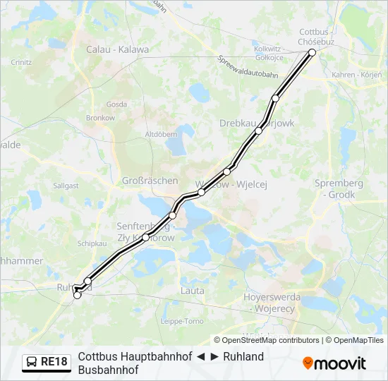 RE18 Bus Line Map