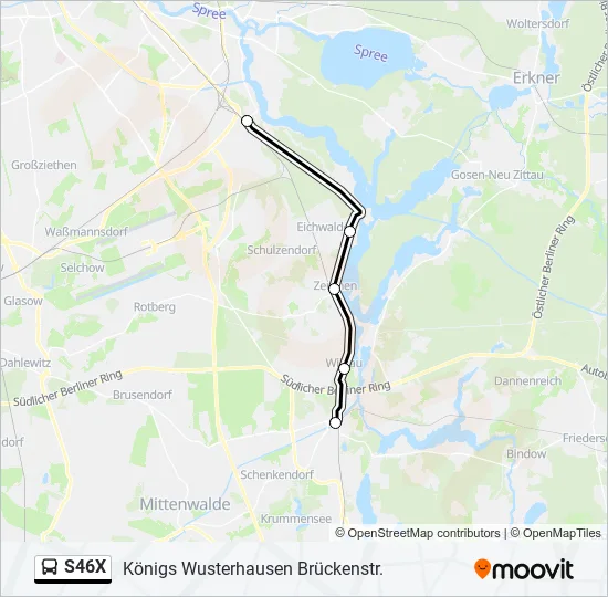 S46X Bus Line Map