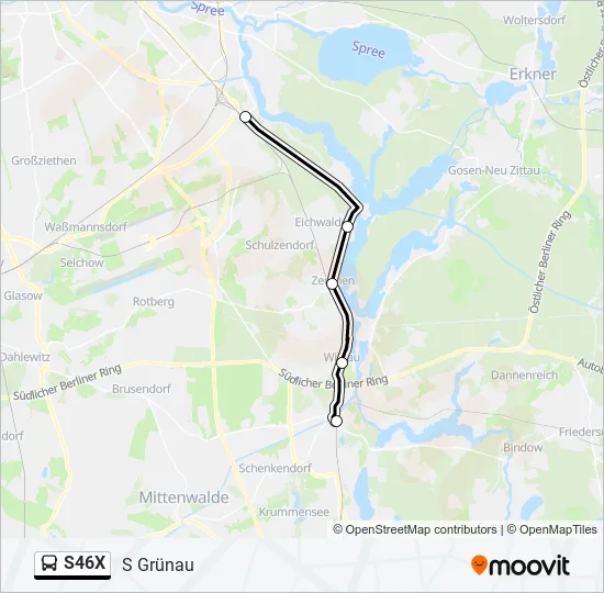 S46X Bus Line Map