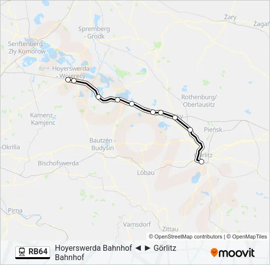 RB64 Train Line Map