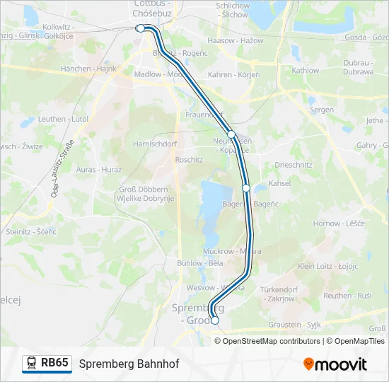 RB65 Train Line Map