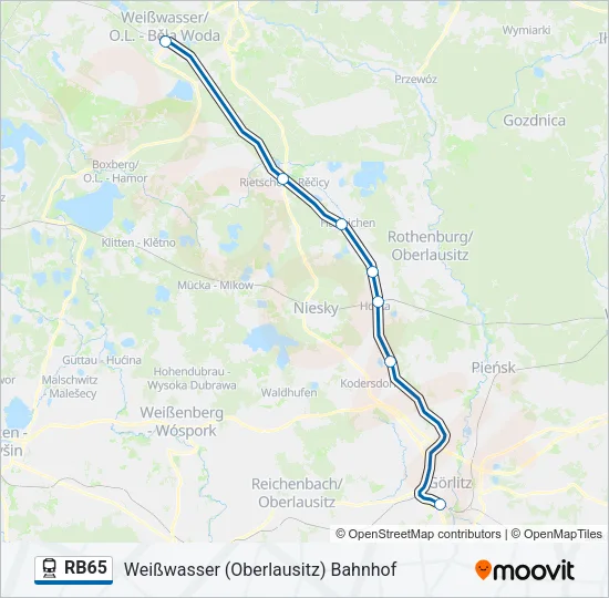RB65 Train Line Map