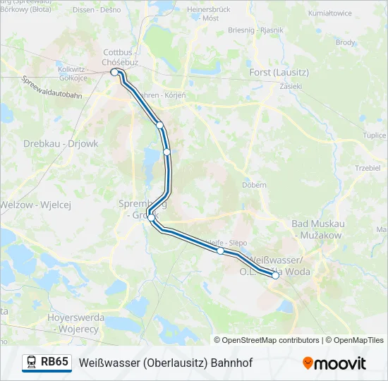RB65 Train Line Map