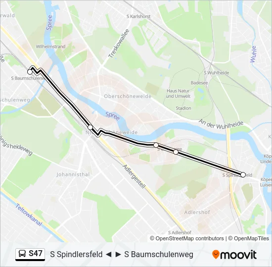 S47 Bus Line Map