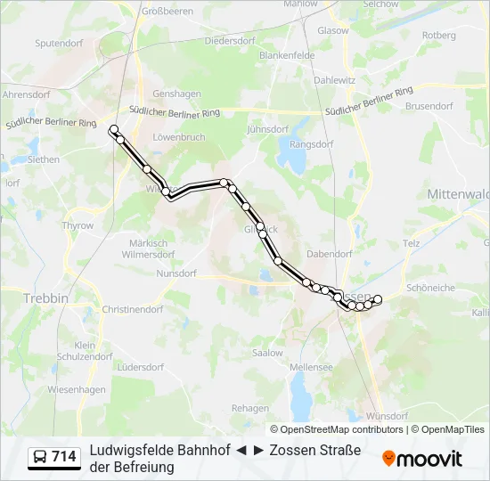714 Bus Line Map