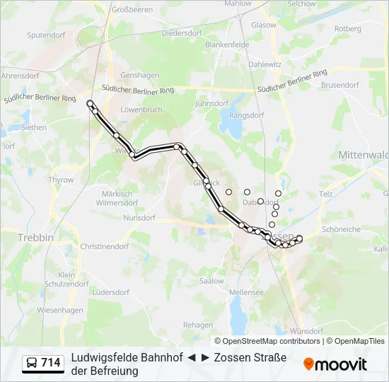 714 Bus Line Map
