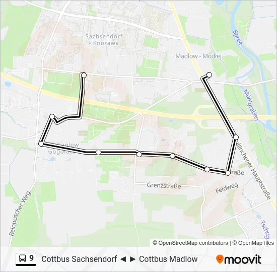 9 Bus Line Map