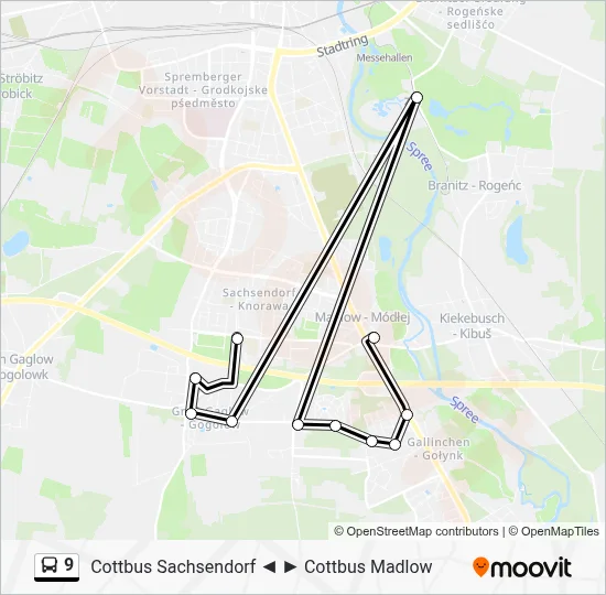 9 Bus Line Map