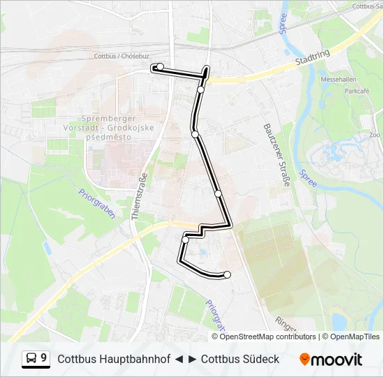 9 Bus Line Map