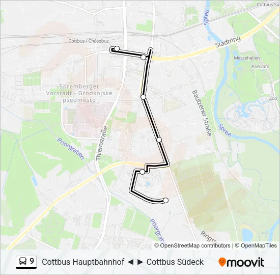 9 Bus Line Map