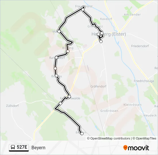 Buslinie 527E Karte
