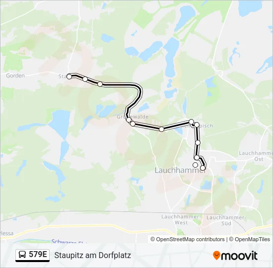 579E Bus Line Map