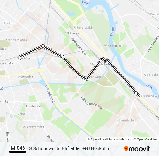 S46 Bus Line Map