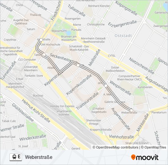 e Route: Schedules, Stops & Maps - Weberstraße (Updated)