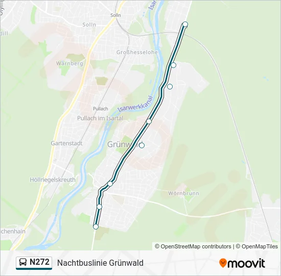 Автобус N272: карта маршрута