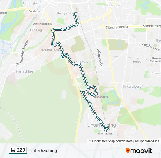 220 Bus Line Map