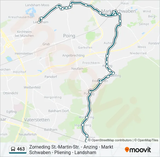 463 Bus Line Map