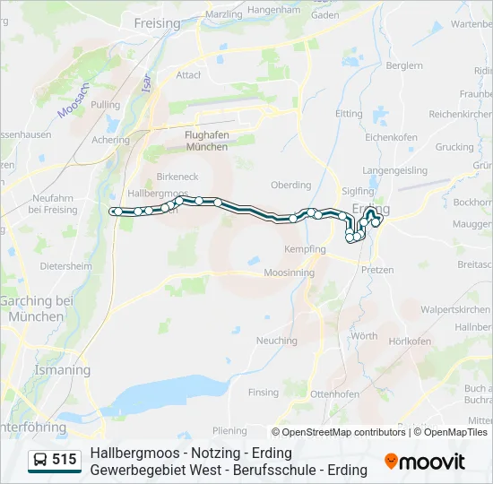 515 Bus Line Map