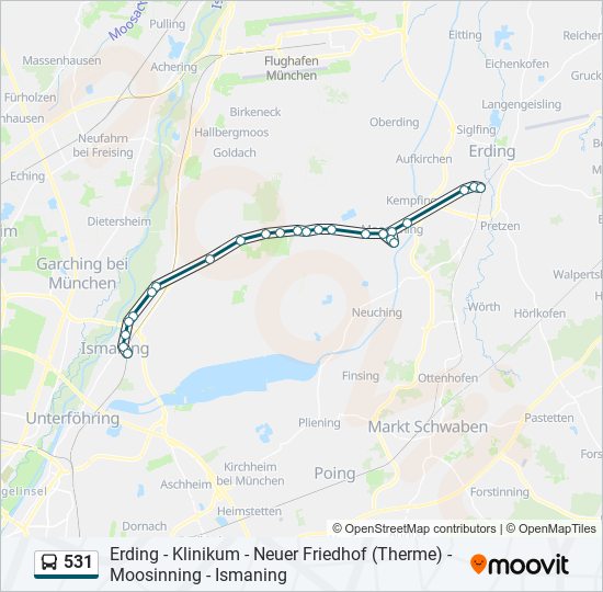 531 bus Line Map