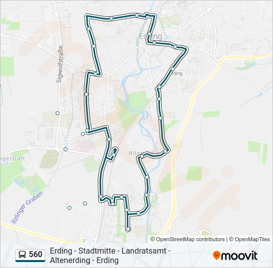 560 bus Line Map