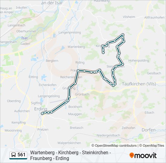 561 Route Fahrpläne, Haltestellen & Karten Baustarring (Aktualisiert)