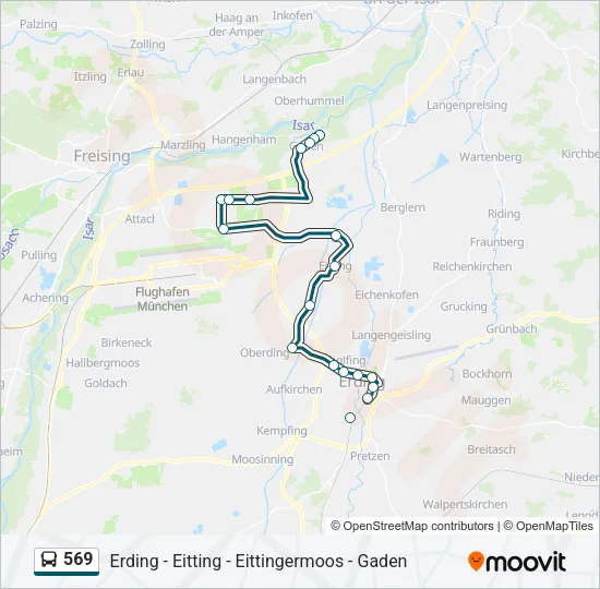 569 Bus Line Map