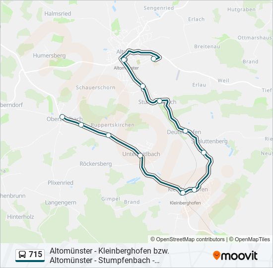 Buslinie 715 Karte