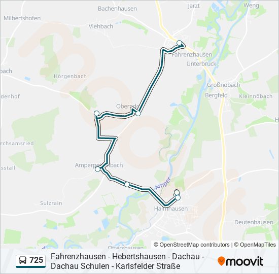 725 bus Line Map