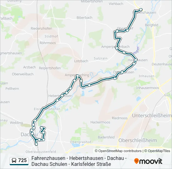 725 Bus Line Map