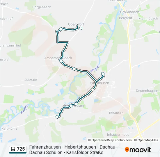 725 Bus Line Map
