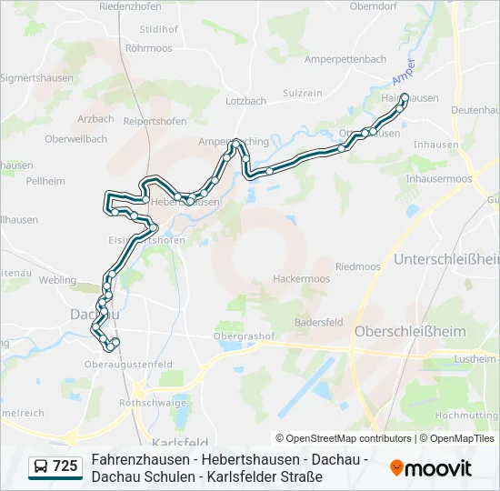 725 Bus Line Map