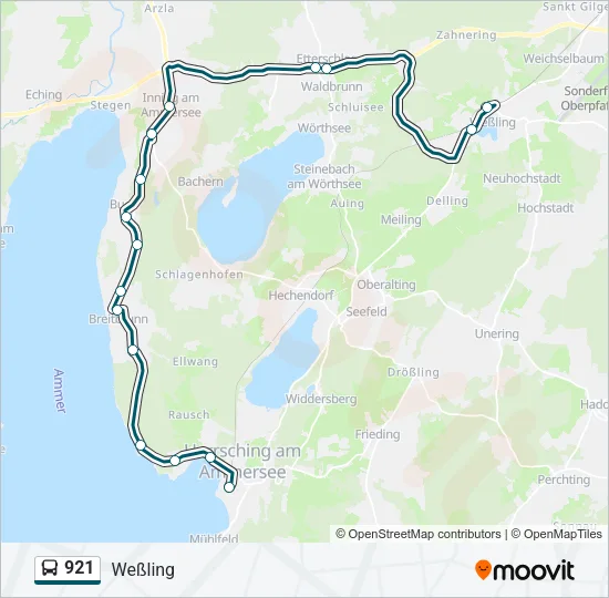 921 Bus Line Map