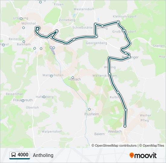 4000 bus Line Map