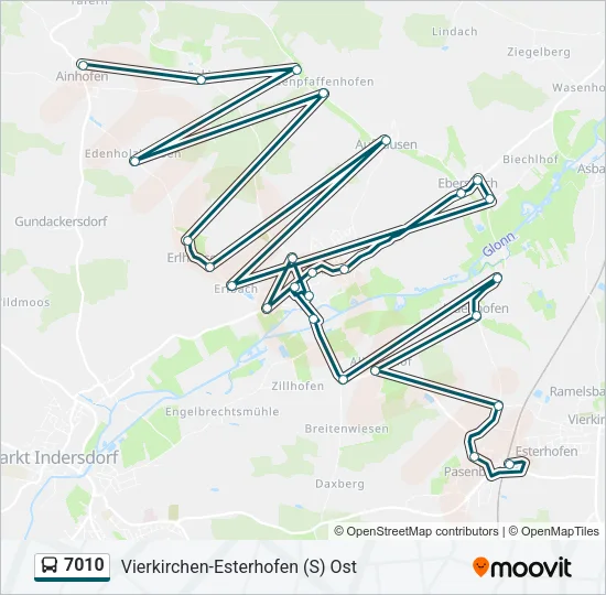 7010 Bus Line Map