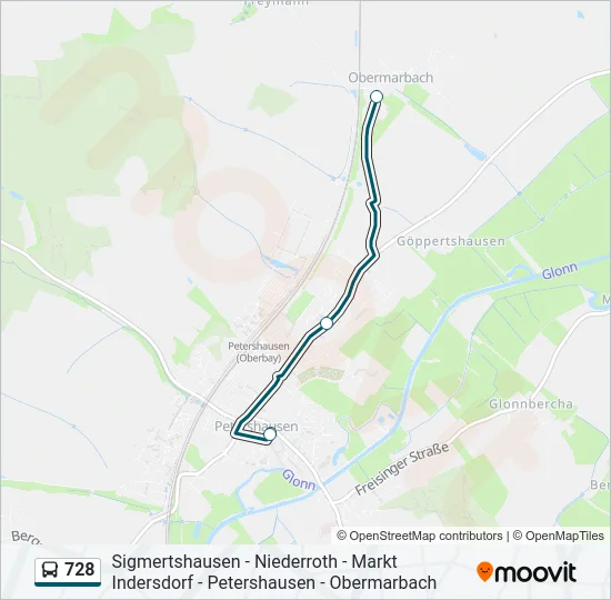 728 Bus Line Map