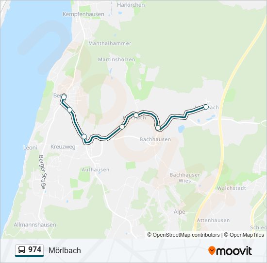 974 bus Line Map