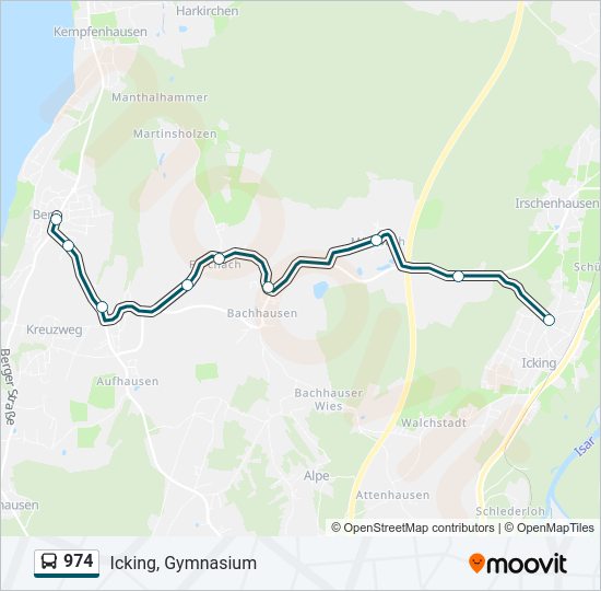 974 bus Line Map