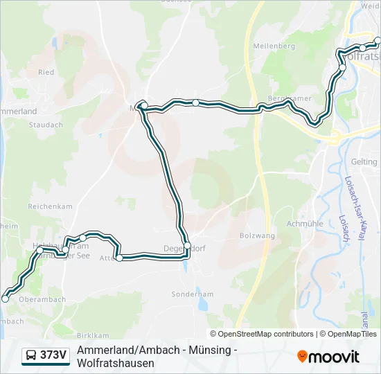 373V Bus Line Map