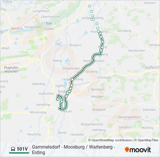 501V bus Line Map