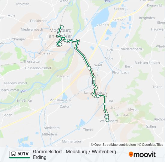 501V bus Line Map