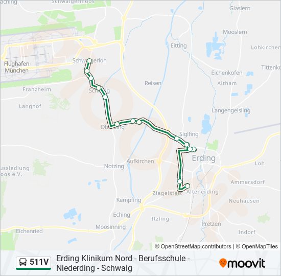 511V bus Line Map