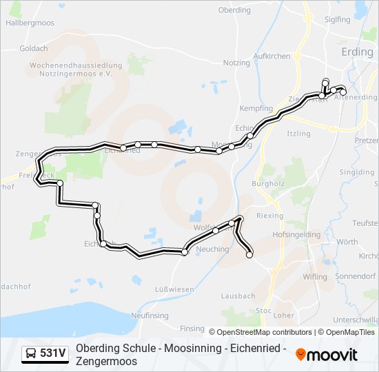 531V bus Line Map