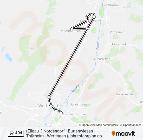 404 Bus Line Map
