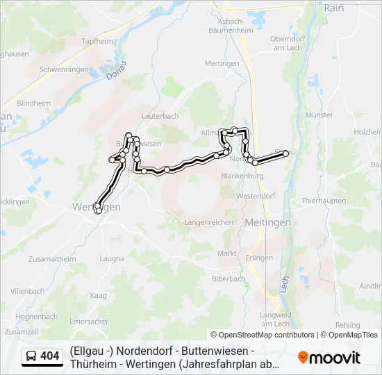 404 Bus Line Map