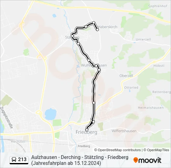 213 Bus Line Map