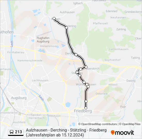 213 Bus Line Map