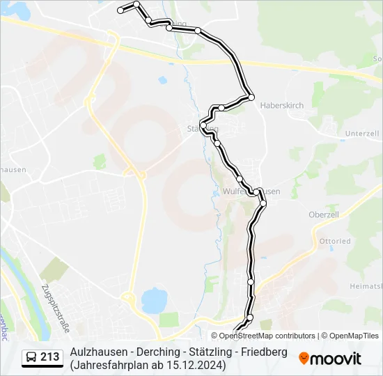 213 Bus Line Map