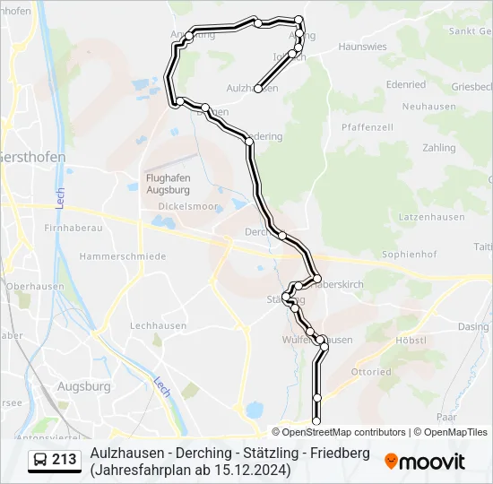 213 Bus Line Map