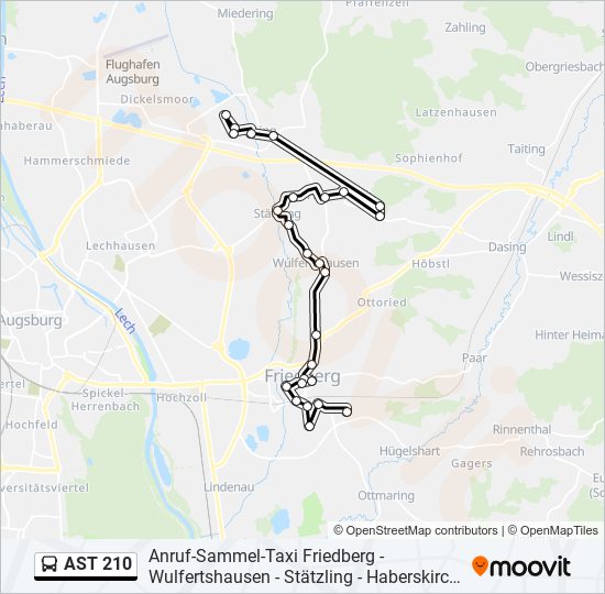 Ast 210 Route: Schedules, Stops & Maps - Derching, Tancherichweg (updated)