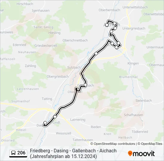 206 Bus Line Map